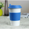 12oz Double-wall Insulated Ceramic Travel Mug, To Go Coffee Cups With Lids BPA Free